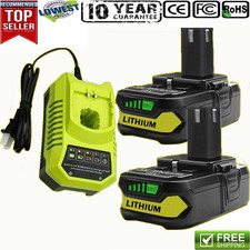 NEW 2 Pack 18V Battery Charger Kit for Ryobi 18 Volt One Batteries