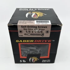 1/4 x 1-5/8 SaberDrive Self-Drilling Floor Board Screws 5lbs. (Approx. 291 pcs.)