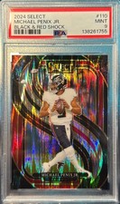 2024 PANINI SELECT BASE SET - PREMIER LEVEL#110 MICHAEL PENIX JR. BLACK AND RED