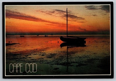 Sunrise on the Flats. Cape Cod, Mass Continental Postcard