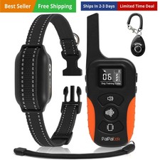 Collare addestramento cani senza shock con telecomando portata 3300 piedi, forte vibrazione cane c...
