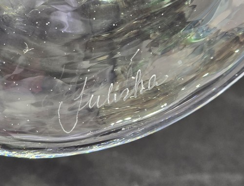 JULISKA Champagne Toasting Flute / Vase 9.5" Blown Glass Rope Embellished - Picture 6 of 8