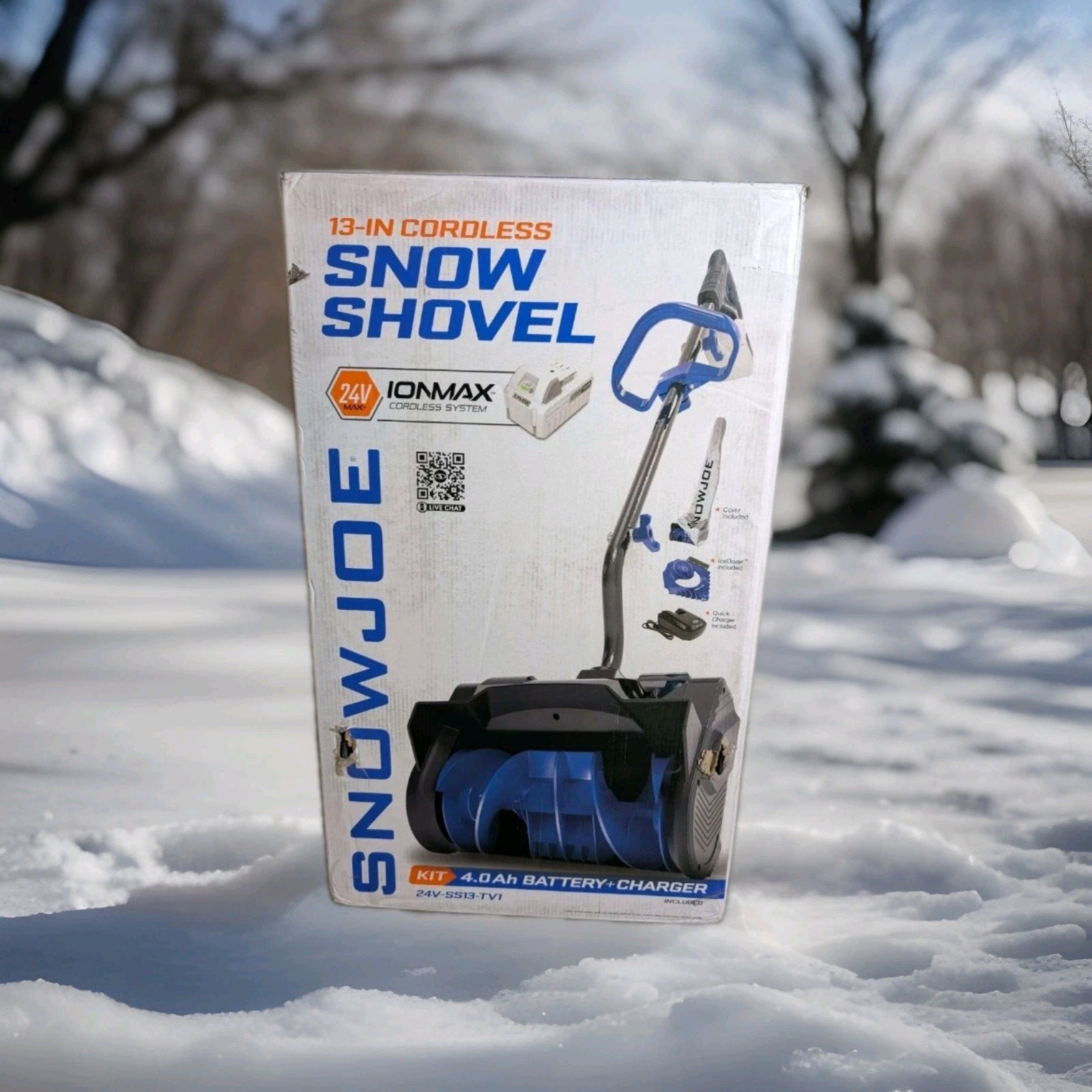 SnowJoe❄️24V 13" Cordless Snow Shovel w/ICE DOZER Cover~