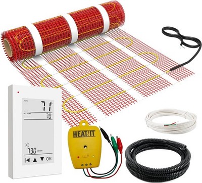 10 sqft HEATIT Warmmat Electric Radiant Self-adhesive Floor Heat Heating System