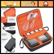 Rugged Portable Hard Drive Case Shockproof Travel Bag for 1TB-6TB HDD USB-C 3.