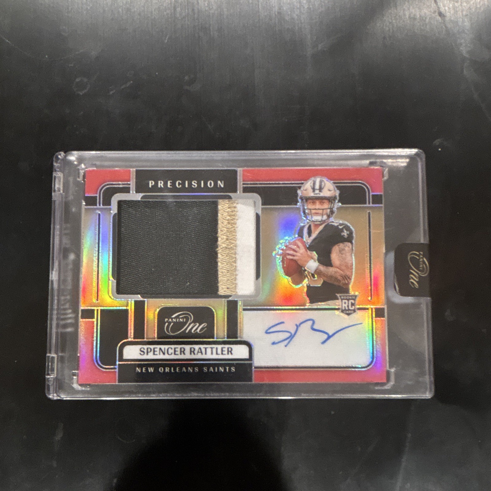 Spencer Rattler Panini One #315 Autograph Patch Red