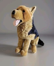 Vtg. German Shepherd Plush Dog 20  Large Sitting Brown Black T.L Creations