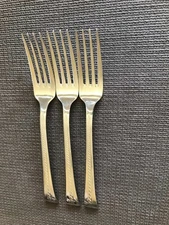 Cuisinart NEWPORT TWINE 18/10 Stainless Steel Flatware 3 Dinner forks  VGUC
