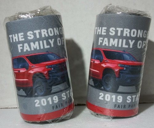 Lote de 2 nuevas camionetas Chevy Silverado envoltura de botella bebida Koozie de la Feria Estatal de Texas - Imagen 5 de 6