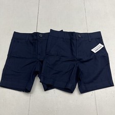 Old Navy Ink Blue 2 Pack Built-In Flex Straight Uniform Shorts Boys Size 5 NEW
