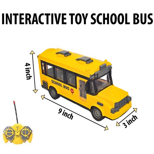 Classic Yellow School Bus Model Toy Car Kids Pretend Toy With Lights For Gift - Picture 9 of 12