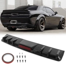 For Dodge Challenger SRT RT Rear Bumper Diffuser Lip Shark Fins Splitter Spoiler