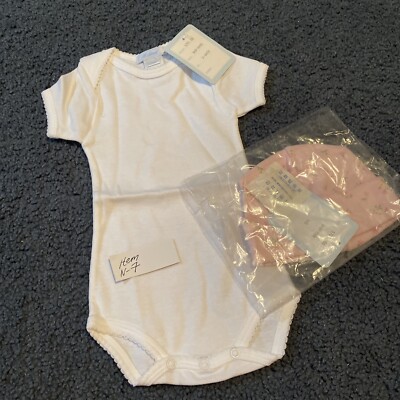 E.land Gift Set NEWBORN BABY GIRL HAT+Bodysuit ,NWT, 100%cotton