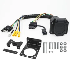 Trailer Adapter Multi-Tow 4 to 7-Way RV Blade and 4 Pin Flat Female Connector RV