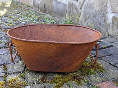 Pflanzwanne 34 cm aus Metall Edelrost Blumentopf Pflanztopf Pflanzgef  Trog | eBay.de