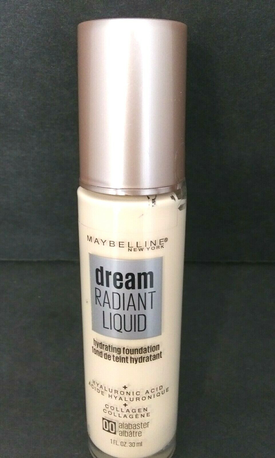 Maybelline Dream Radiant Liquid Hydrating Foundation 00 Alabaster 1 Oz New