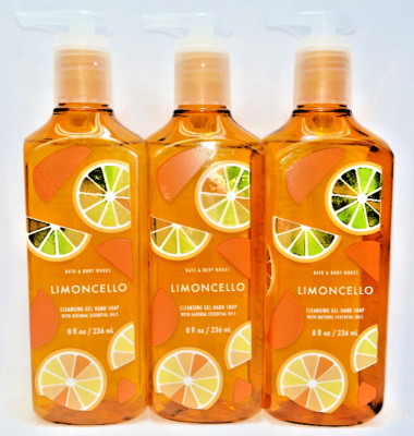 3 Limoncello Cleansing Gel Hand Soap Bath & Body Works 8 fl Oz