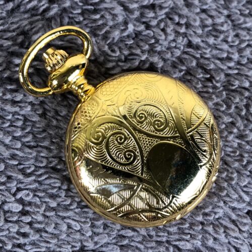 Colibri Casual Gold Tone Stainless Steel Round Quartz Analog Pocket Watch - Picture 2 of 10