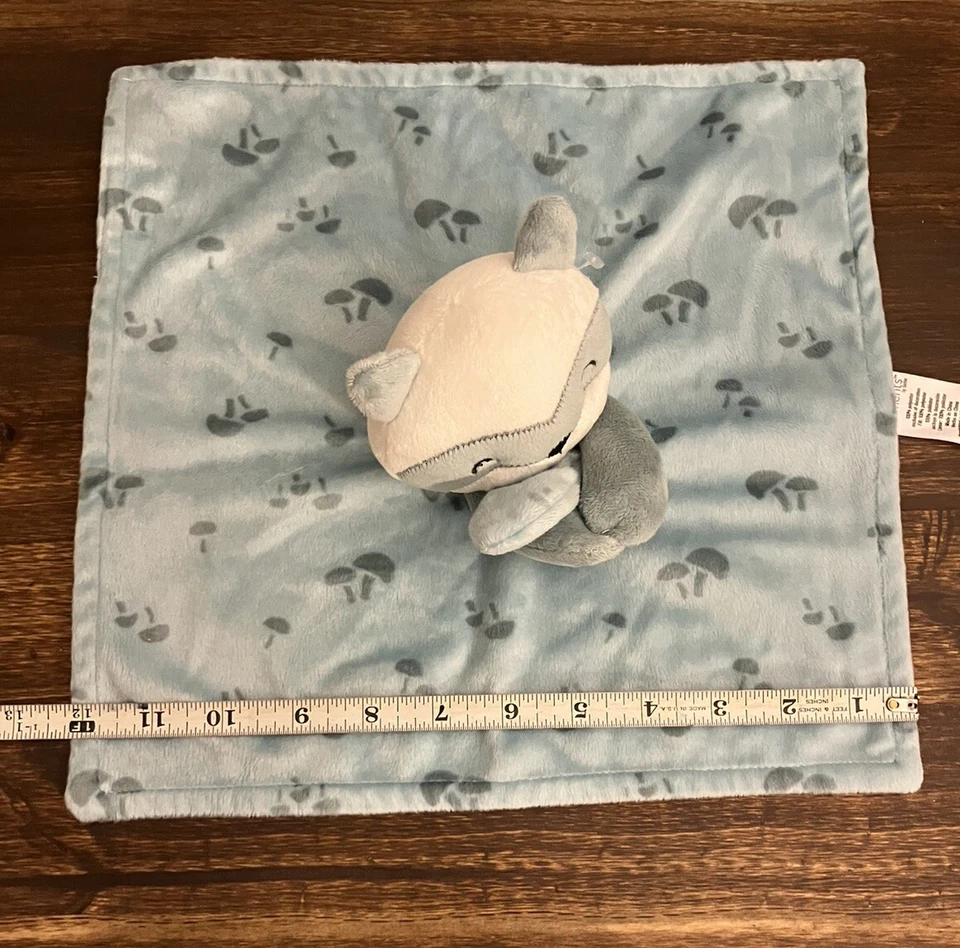 Gerber Modern Moments Blue Fox Woodland Mushrooms Security Blanket Lovey 12” - Image 2 of 3