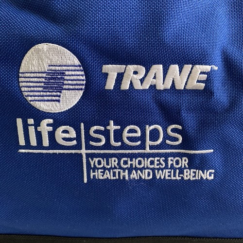 Nuevo bolso de lona Trane Company Life Steps azul negro de nailon para gimnasio - Imagen 3 de 9