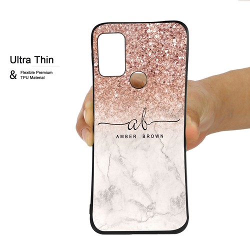 Glitter Personalised Name Phone For Motorola Moto G14 G84 G54 E14 G85 Case Cover - Picture 25 of 102