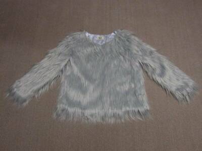 silver grey fur coat