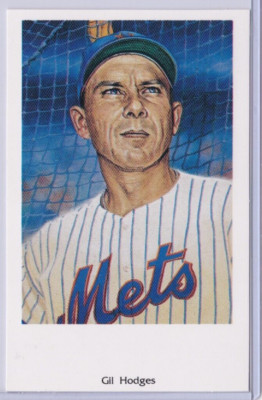 1969 NEW YORK METS RON LEWIS POSTCARD GIL HODGES