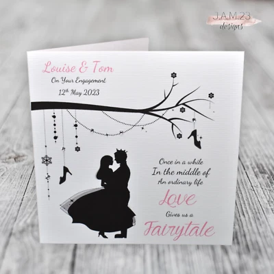 J.A.M. 23 DESIGNS Personalised Fairytale Engagement Card