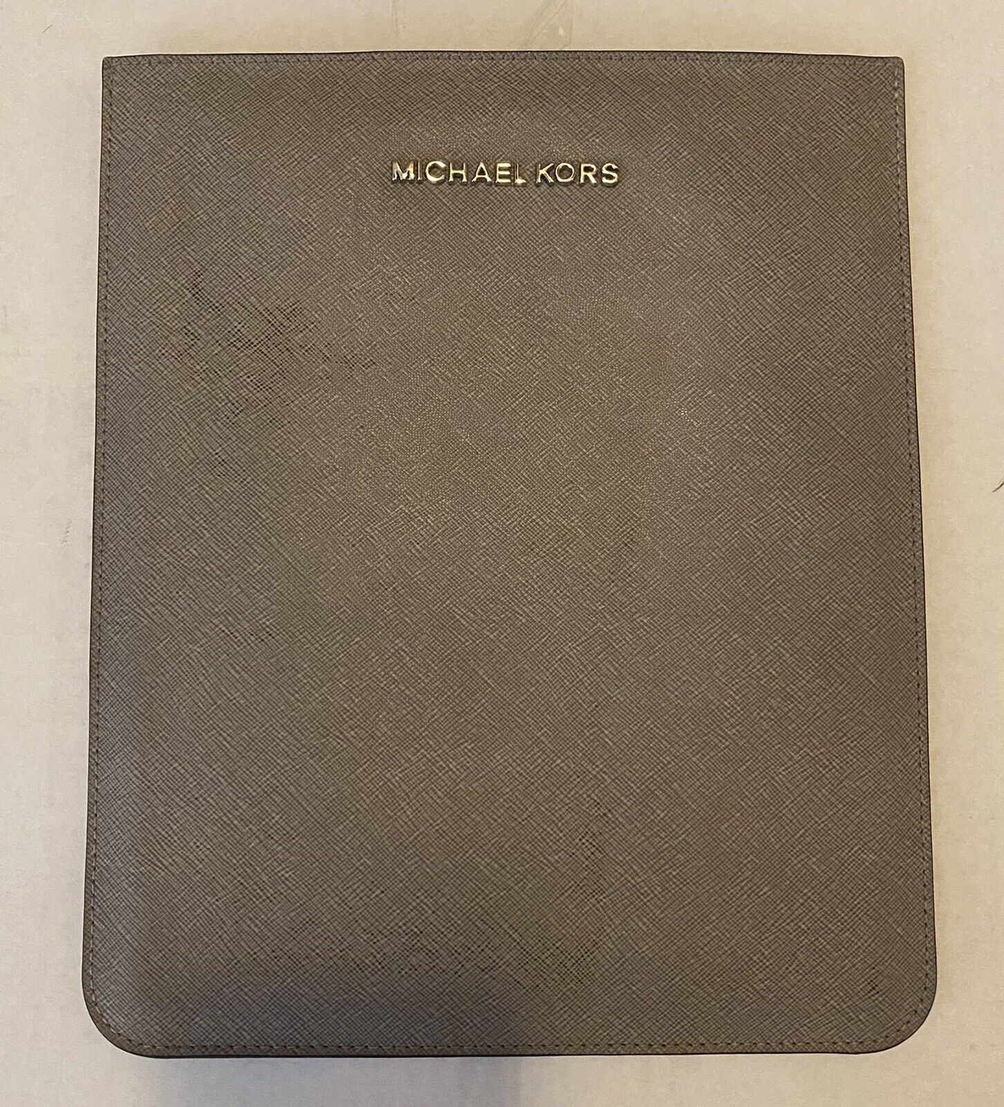 Michael Kors Beige Leather Ipad Sleeve (2nd Generation) - iPad Not Included