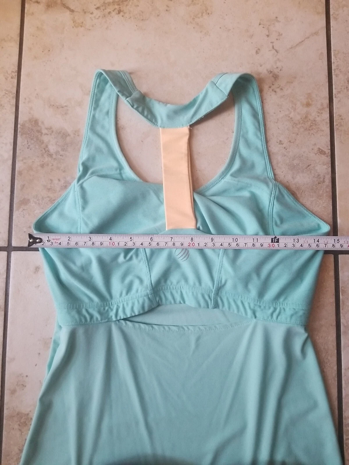 mpg tank built in bra yellow strype t-back running shirt