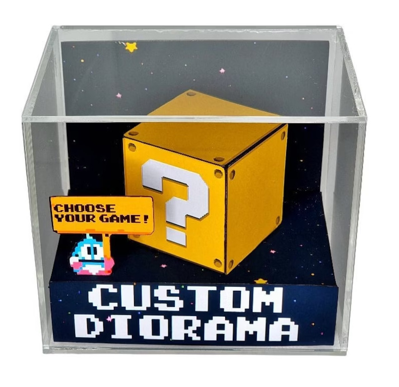 Zelda Ocarina of Time Cube Diorama 3D Videogame Gift for 