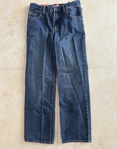 Jeans Boys Sz. 14 Regular From Old Navy Blue Adjustable Waist Straight Leg NWT - Picture 3 of 7