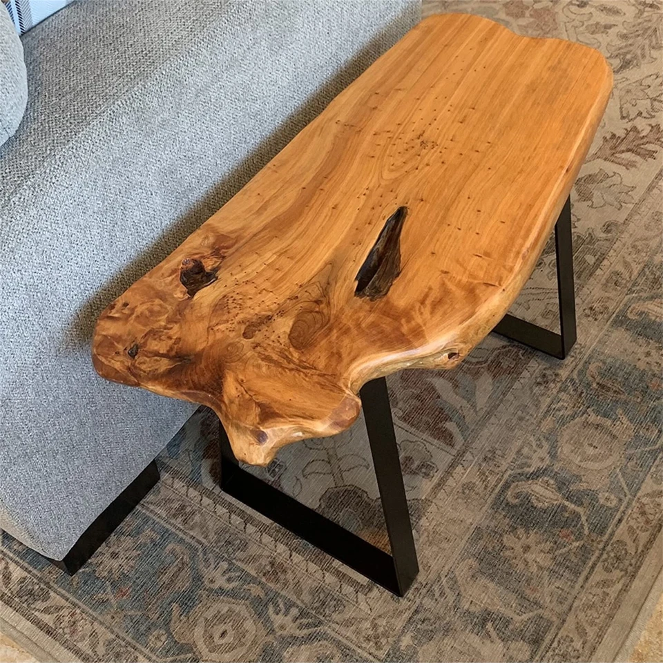 Greenage Live Edge Cedar Bench Farmhouse Entryway Bench 27.5" x 14" x 17.4" H - Image 3 of 4