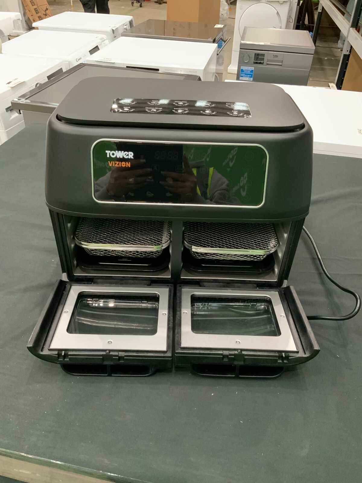 Tower Vortx Vizion Air Fryer Oven 11L Dual T17102 Black LF69148 eBay