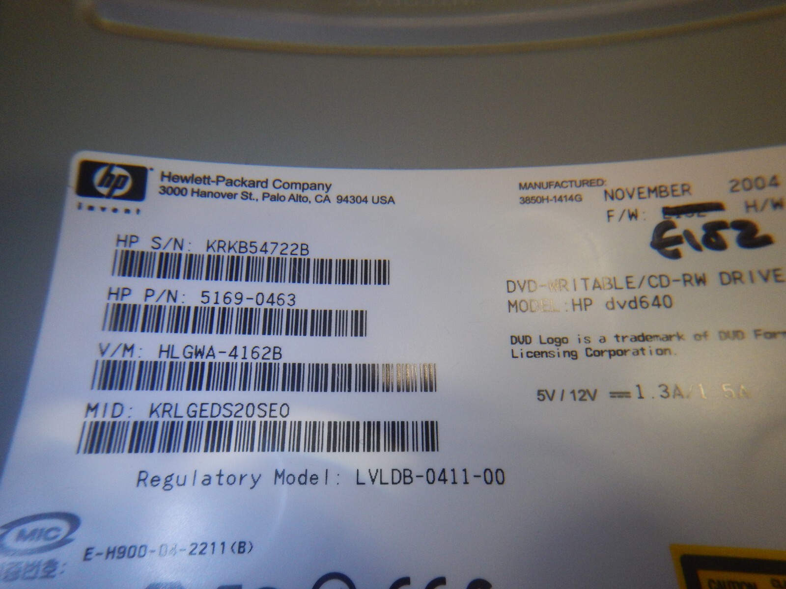 HP 5169-0463 DVD & CD RW Rewritable Drive Dvd640 for sale online | eBay