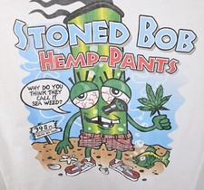 De colección Y2K Bob Esponja Pantalones Cuadrados Bob Piedrado Pantalones de Cáñamo Camisa de Hierba Divertida Talla Grande