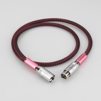 75 Ohm Silver Plated Balanced XLR Plug AES/EBU HiFi Audio Digital Cable Pre Amp