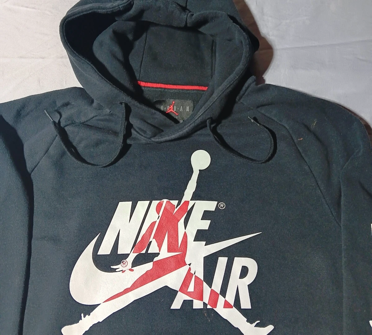 2000s Y2K 2010s Nike Air Jordan Jumpman Streetwear Sweatshirt Hoodie, Black  XL