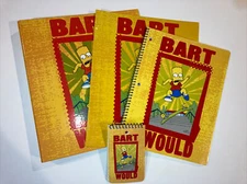 2000 Kittrich The Simpsons School Lot Notepad Notebook Folder 3 Ring Binder