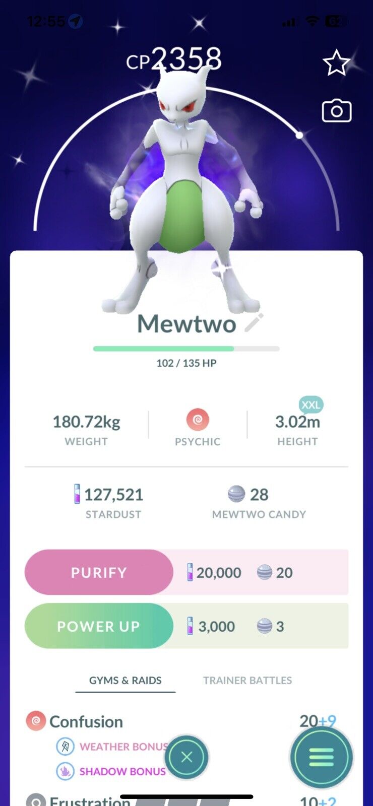 Mavin  Pokemon Account Go, Shiny Pokémon, shadow ball mewtwo