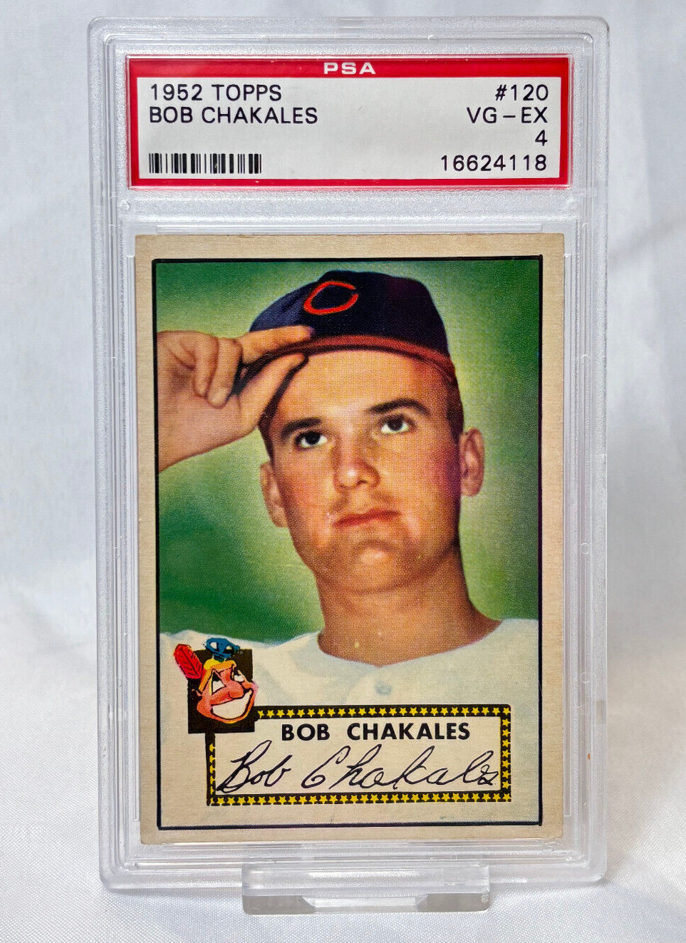 1952 Topps BOB CHAKALES Baseball Card #120 PSA Graded 4