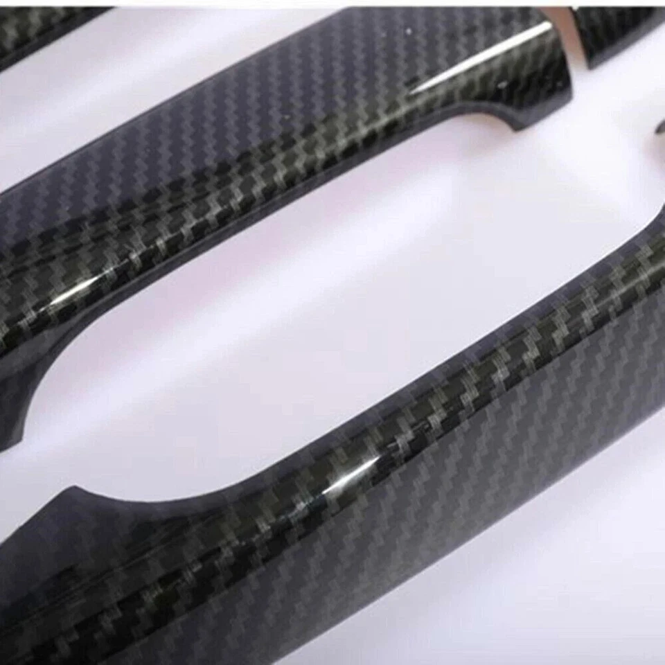 Tapa de manija de puerta de fibra de carbono cubierta lateral moldura para Toyota Venza Wish 09-18 Foto 4 de 4
