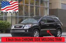 Flexible Chrome Side Door Molding Rocker Panel Trim Kit For ACADIA 2007-2016