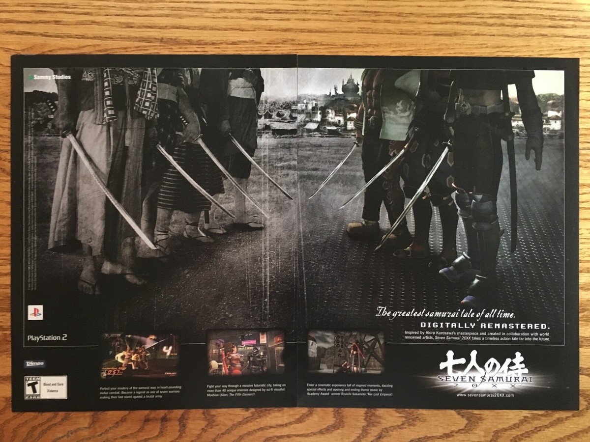 Seven Samurai 20XX PS2 Playstation 2004 Vintage Video Game