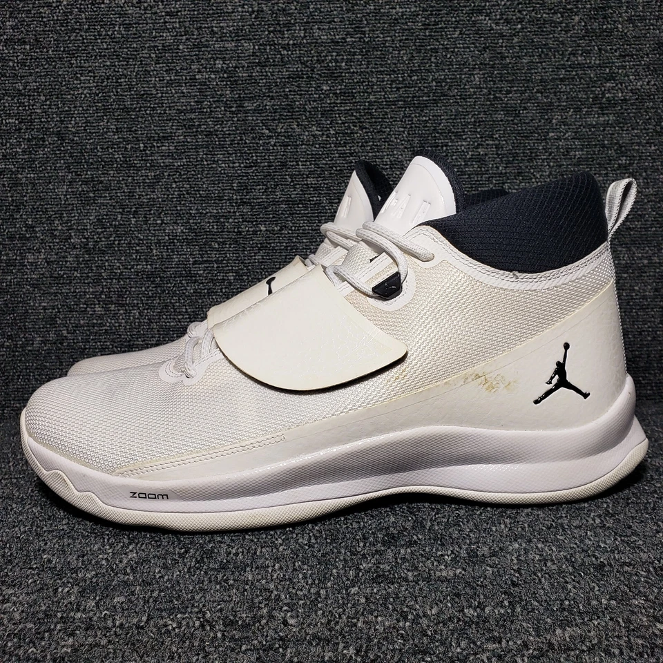 Nike Jordan Super.Fly 5 PO Mens 14 Playoffs White Black Shoes 881571-110 - Image 4 of 4