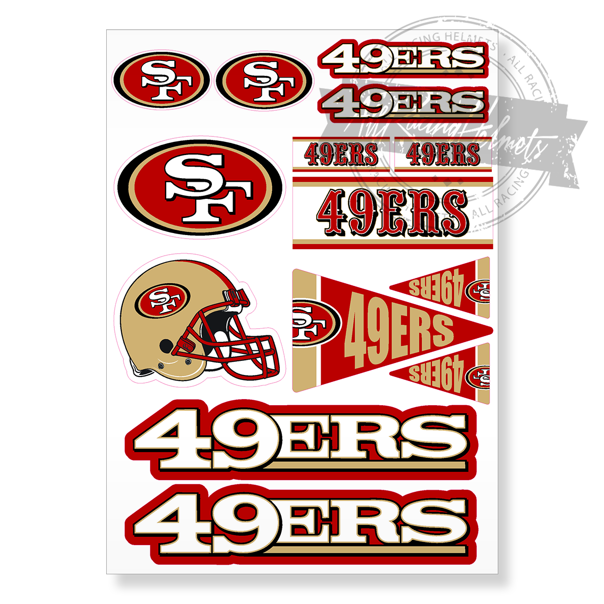 San Francisco Stickers San Francisco 49ers Decal Sticker Set - 3 Piece ...