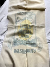 Washburn 95 lb Crosby Gold Medal flour bag / sack Fabric Cut Open and Hemmed