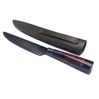 Roach Belly with Leather Sheath - Old English Curved Knife