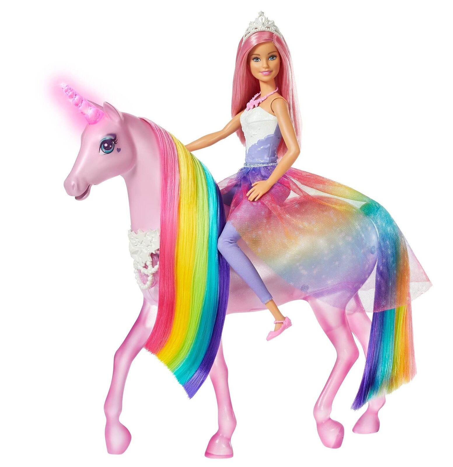 Barbie Dreamtopia Magisches Zauberlicht Einhorn Puppe (FXT26