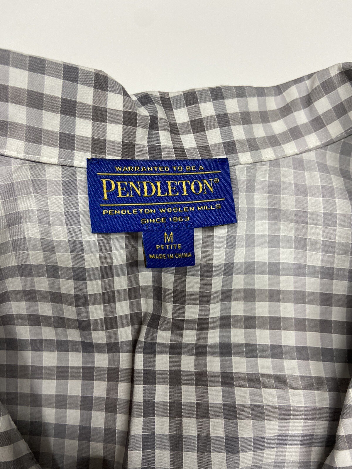 Pendleton Gingham Short Sleeve Button Down Fitted… - image 3